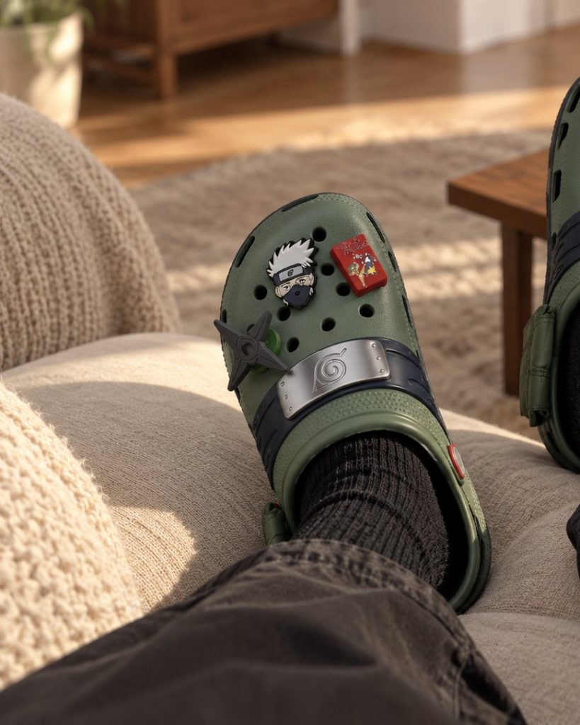 Kakashi Clogs worn at home