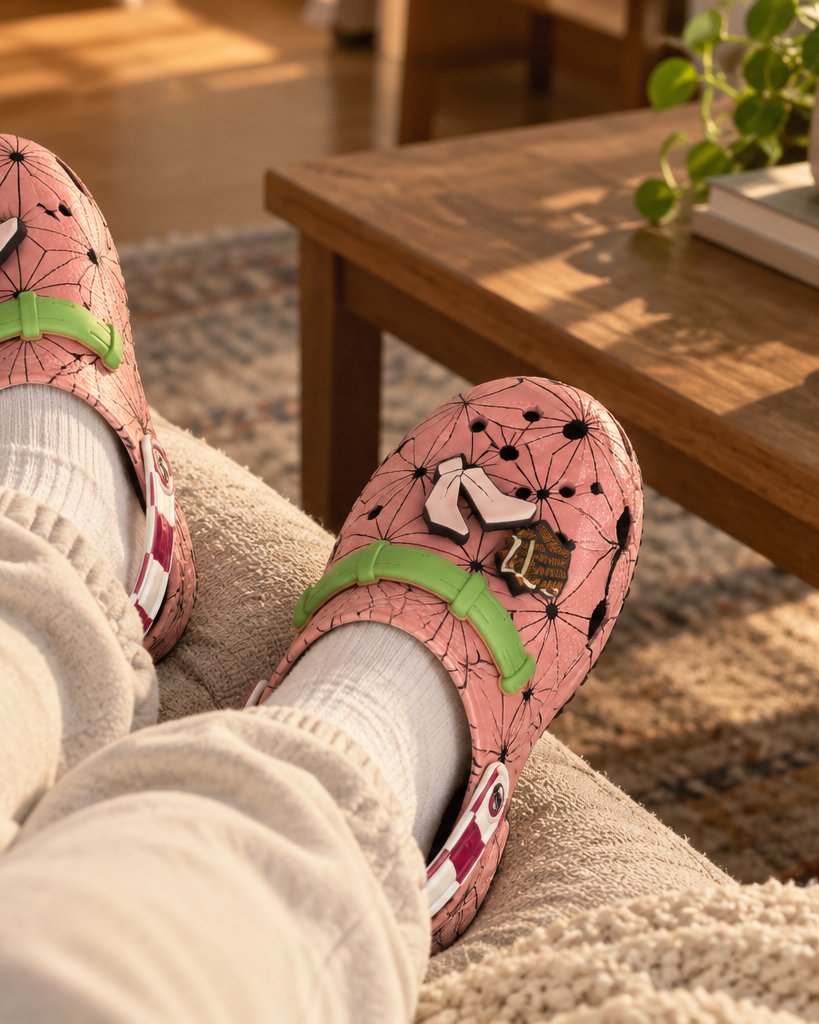 Nezuko Clogs worn at home