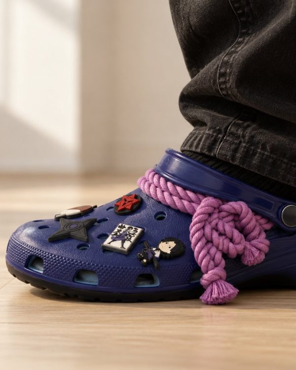 Side view of a foot wearing Sasuke Clogs