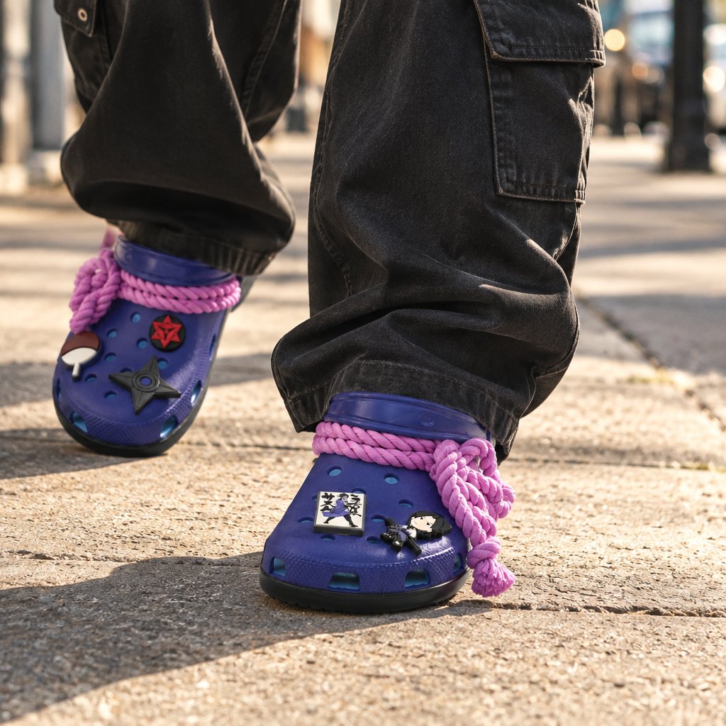 Sasuke Clogs worn with a casual outfit