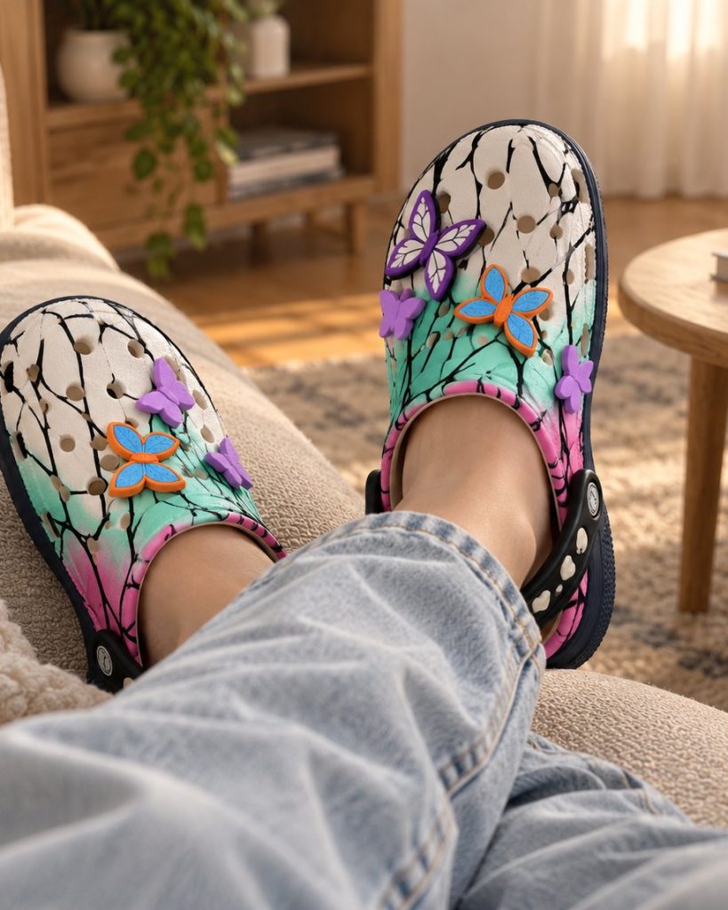 Shinobu Clogs worn at home