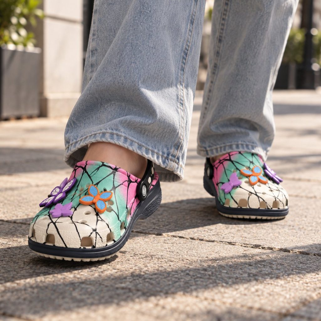 Shinobu Clogs worn with a casual outfit