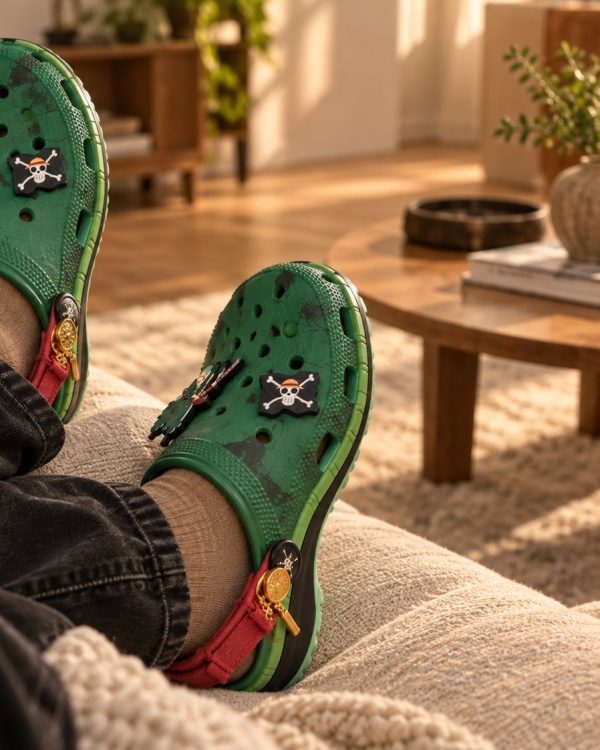 Zoro Clogs worn at home